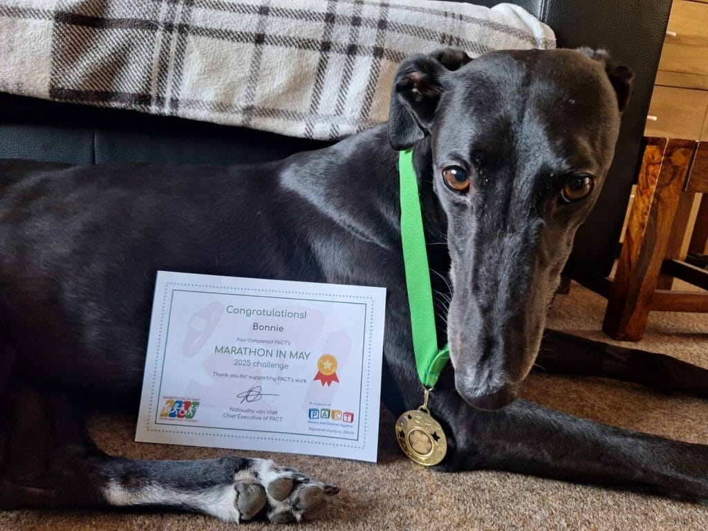 Bonnie with her medal PACT